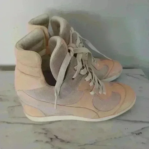 Alexander McQueen X Puma Women's Pink Ofeya Hidden Wedge High Fashion Trainers 7 - Picture 3 of 16